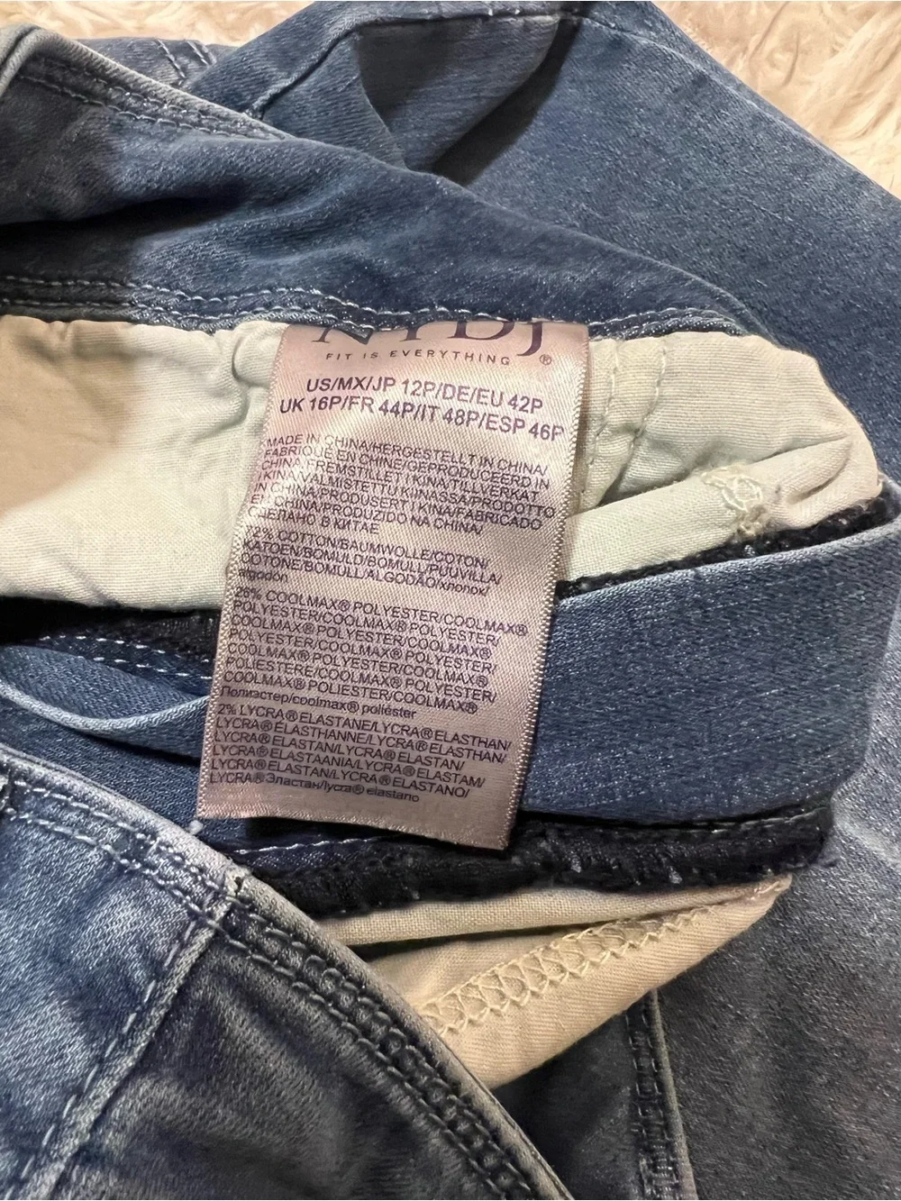 NYDJ Teresa Wide Leg Ankle denim jeans -SZ 12P